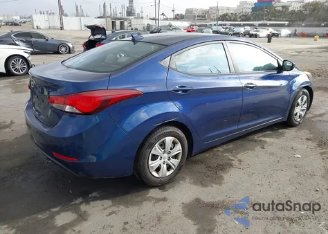 2016 Hyundai Elantra Se z USA, uszkodzony, nr VIN 5NPDH4AE4GH722242